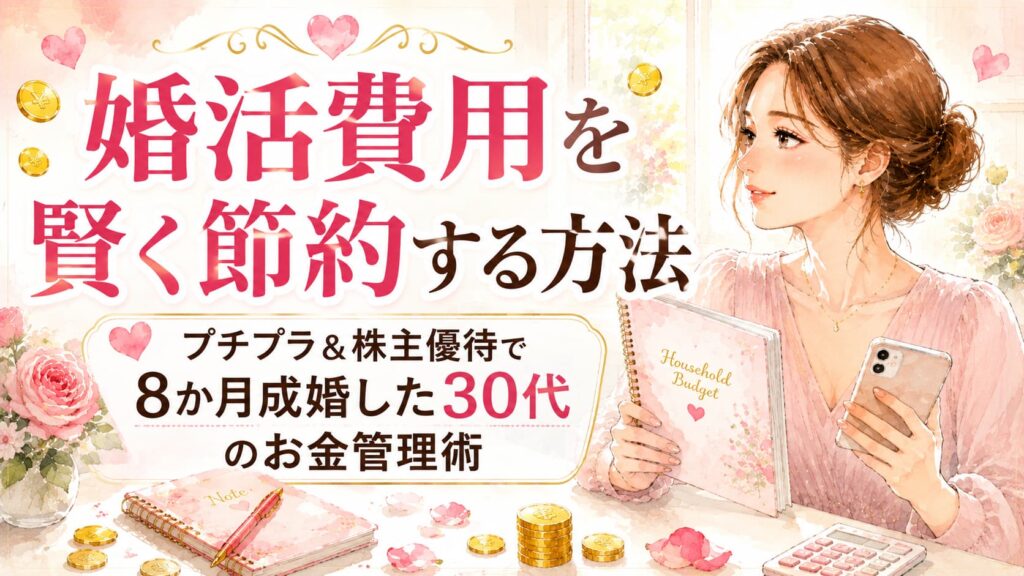 結婚相談所の婚活費用を節約しながら成婚した方法を解説した記事のアイキャッチ画像