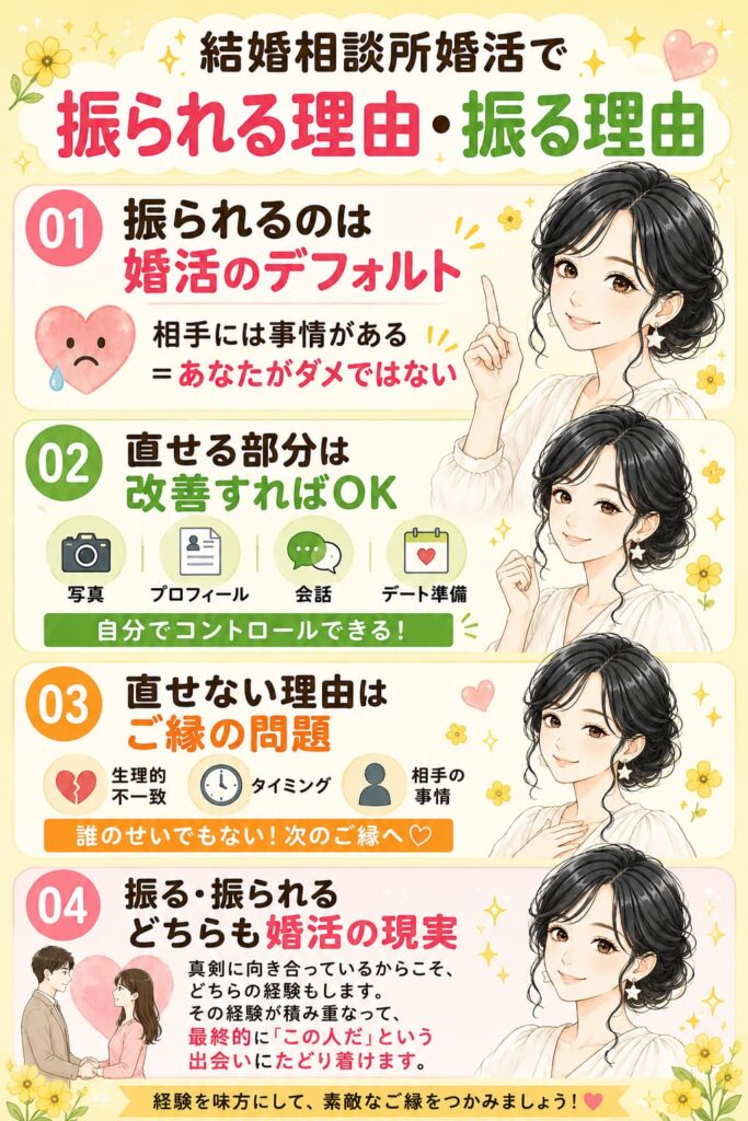 結婚相談所婚活で振られる理由と振る理由を図解で解説