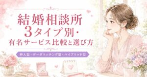 結婚相談所の3タイプ別を解説する記事のアイキャッチ