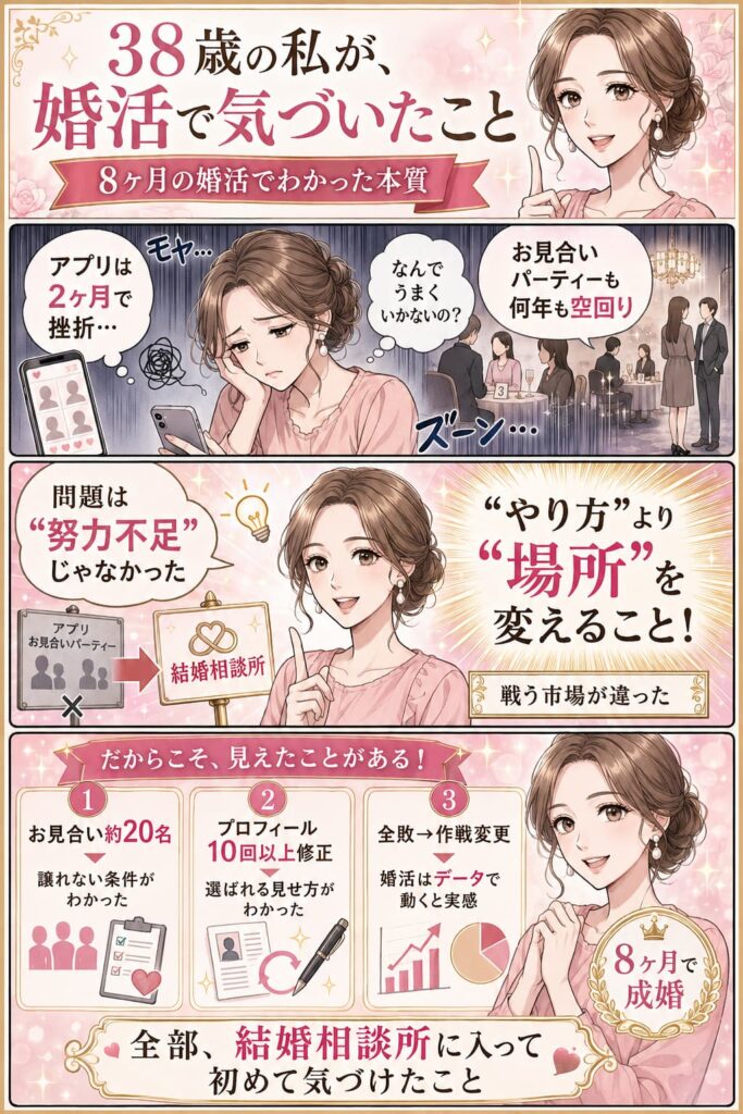 38歳婚活で気がついたこと│漫画