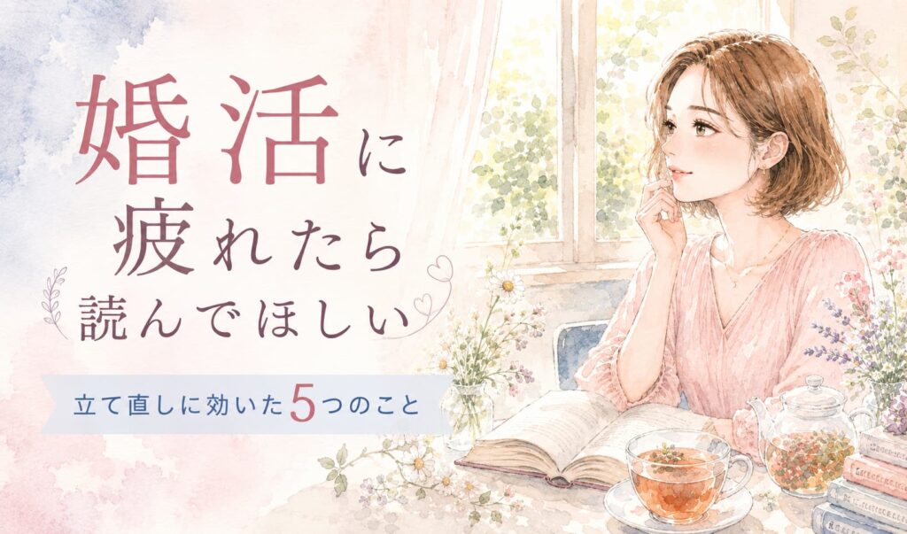 婚活に疲れたときの立て直し方法を解説した記事のアイキャッチ画像