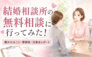 結婚相談所の無料相談に行ってみた体験レポートのアイキャッチ画像