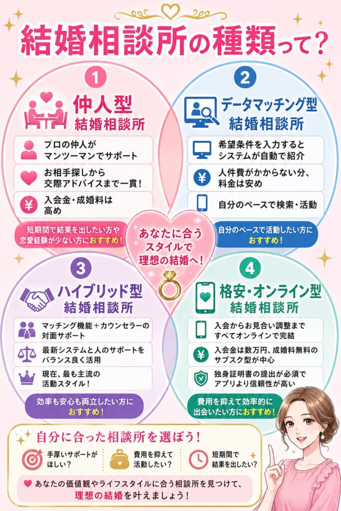 結婚相談所の種類図解