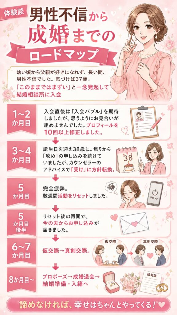 結婚相談所に入会してから退会するまでのロードマップまとめ