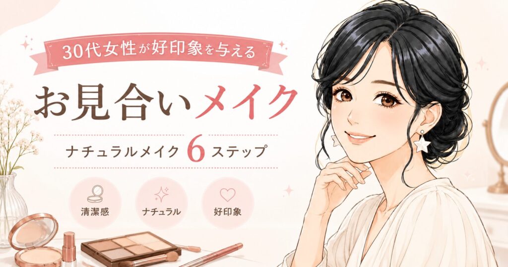 30代女性お見合い好印象メイク　ナチュラルメイク画像